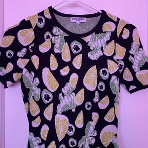 Opening Ceremony lime knit short sleeve dress